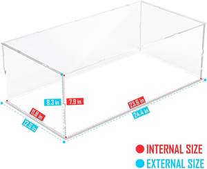 صندوق عرض أكريليك كبير شفاف مقاوم للغبار لعرض نماذج السيارات، صندوق عرض محمول للعرض على الطاولة لمقتنيات السيارات - Product Image 6