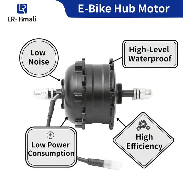ALL-IN-ONE Electric Bicycle Rear Hub Motor Kit with Built-in Battery Brushless Design IP54 Waterproof 180-250W Aluminum Frame