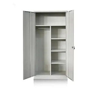 Cheap Bedroom Stainless Steel Clothes Hanging Storage Metal Wardrobe Closet Cabinet for Sale