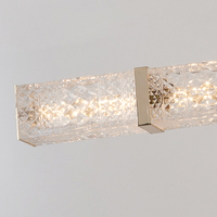 Lampe pendante moderne de salle à manger de villa en verre à LED Nouveau lustre d'intérieur de luxe Éclairage de table de salle à manger de décoration intérieure