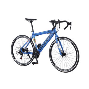 Bicicleta de carreras de carretera 700C de alta calidad de fábrica de China lista para enviar con horquilla de acero y sistema de frenos de disco logotipo personalizado color - Product Image 2
