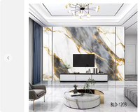 Panneau mural en PVC effet marbre UV, moderne, imperméable, brillant, décoratif pour appartement, salle de sport, fond TV, 1220x2440mm*3mm
