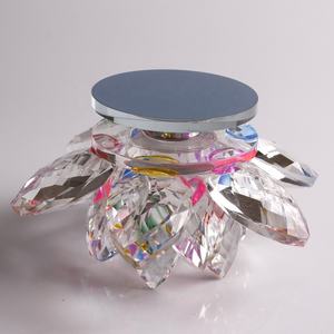 Boming 핫 세일 다채로운 회전 크리스탈 유리 연꽃 웨딩 자동차 장식 - Product Image 5