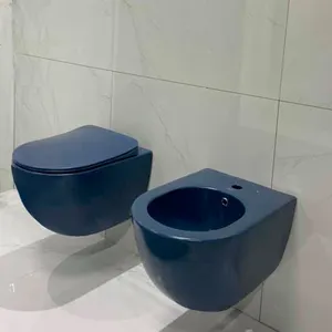 color glazed sanitary Commode portable bidet ware hung closet Concealed Tank Elongated toilet with mixer WC inodoro banheiro