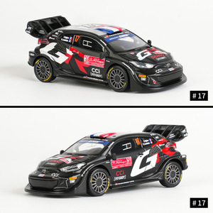 Voiture miniature <span class=keywords><strong>Burago</strong></span> <span class=keywords><strong>1</strong></span>/<span class=keywords><strong>43</strong></span> GR Yaris # 17-33-69 Modèle de rallye en alliage de qualité hobby pour adultes, collection de jouets pour garçons, boîte de présentation - Product Image 5