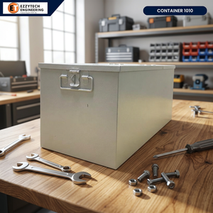Industrial Steel <b>Tool</b> Storage <b>Box</b> ET Container 1010 with Lockable Latch Powder Coated <b>Metal</b> Toolbox for Workshop Equipment - Product Image 1