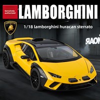 Modèle de voiture de sport en alliage sous licence officielle 1:18 H1141 avec effets sonores et lumineux - Cadeau d'anniversaire HX