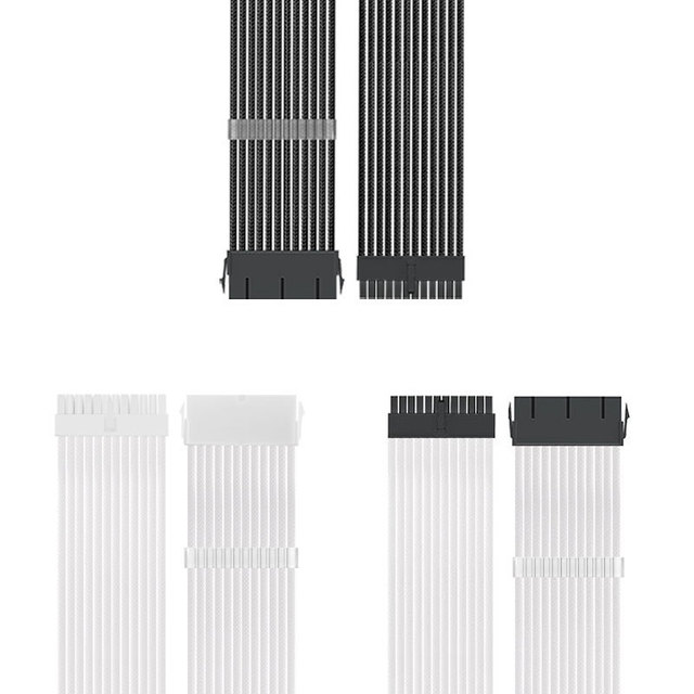 24Pin ATX Chassis Motherboard Cable Nylon Braided USB Interface Extension PC GPU Copper Accessory in Stock Used for Computer