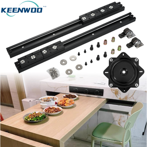 <span class=keywords><strong>Table</strong></span> d'îlot de cuisine moderne réglable barre centrale rotative glissière de salle à manger amovible extension de traction glissière de <span class=keywords><strong>Table</strong></span> rétractable - Product Image 1