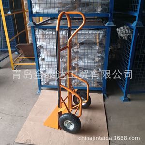 Chariot à deux roues robuste 1290x500x470mm, structure en acier, capacité 200kg, pour transport logistique en entrepôt HT1896 - Product Image 3