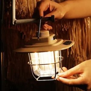 LED <b>Retro</b> <b>Decorative</b> Hanging Lights Waterproof Camping Tent USB Charging Battery Powered Iron PVC Material Dimmable Outdoor - Product Image 2