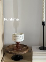 Pfingstrosenförmige Duftkerze im Keramikbecher mit Holzständer, handgeschnitzte Sojawachs-Aromatherapie-Kerze, luxuriöse Tischdekoration für Zuhause