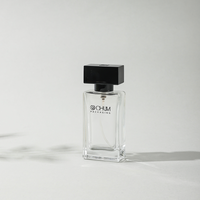 Prix de gros – Flacon de parfum en verre vide de luxe de 10 ml, carré et plat, avec pompe pulvérisatrice et capuchon doré, argenté ou noir, rechargeable
