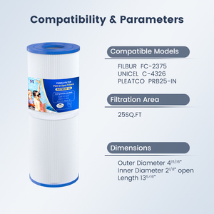 Hồ bơi Spa Lọc Cartridge micron lọc nước FC-2375 C-4326 PRB25-IN cho bơi lọc nước - Product Image 2