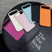 Étui en silicone mat texturé cuir TPU pour iPhone 18 Pro 17 Air 16 15 14 13 12 11 Pro Max 15 Plus – Coque souple antichoc