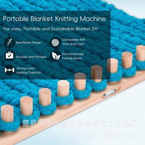 Portable Wooden Blanket Knitting Machine For Thick <b>Wool</b> Yarn Handmade DIY <b>Craft</b> Tools - Product Image 1