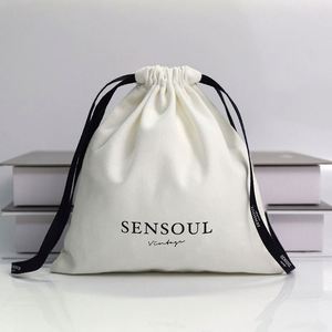 Bolsas de Lona de Algodón Ecológicas al por Mayor con Logotipo Personalizado y Cordón de Seguridad para Mascarillas - Empaque para Regalo - Product Image 3