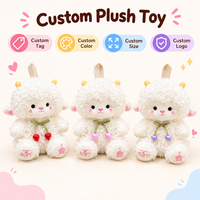Sac à dos en peluche agneau, sac à bandoulière en peluche animal avec bretelles réglables, sac en peluche mignon pour enfants et filles garçons