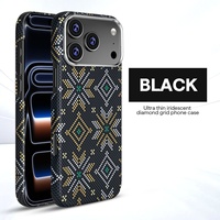 Étui de chargement sans fil antichoc en fibre de flocon de neige résistant à l'eau pour iPhone 17 18Promax 15 16 14, coque rigide magnétique en PC