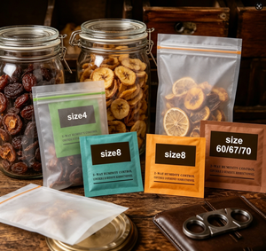Paquete de humedad portátil para almacenamiento de cigarros, alimentos y medicinas con control de humedad dual, estilo de diseño clásico para caja de madera - Product Image 1