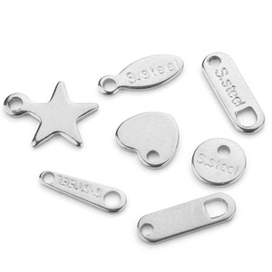 Etiquetas de acero inoxidable chapadas en oro de diferentes formas para la fabricación de pulseras, grabado de logotipos, accesorios de joyería - Product Image 5