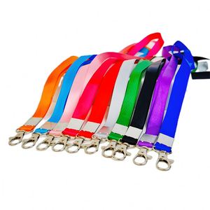 Best Seller Accept OEM ODM Many Colors <b>Polyester</b> Rope Custom Plain Solid Color <b>Lanyards</b> With Logo - Product Image 2