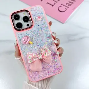 Custom Butterfly Glitter Phone Case For IPhone 15 Pro Max 14 13 12 Pro 11 Shockproof Back Cover Accesorios De Celular