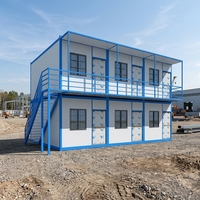 Maison préfabriquée de luxe en duplex, à deux étages, modulaire, portable, villa, design architectural moderne, mini-maison, maison conteneur