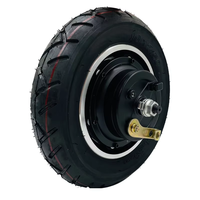 Motor DC Brushless 24V 36V 48V 350W 500W 10 Inci dengan Rem Tromol As Bilateral dan Ban untuk Skateboard Listrik Mini