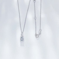 Collier Pendentif Minimaliste en Platine Pt950 avec Diamant de Laboratoire Fantaisie 16 17 18 Pouces pour Femme, Chaînes de Diamants, Breloque Collier Diamant de Laboratoire