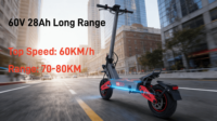 Trottinette pliable personnalisée avec pneus tout-terrain de 11 pouces, double moteur 3000W, batterie au lithium 48V 28Ah, longue autonomie, trottinette électrique