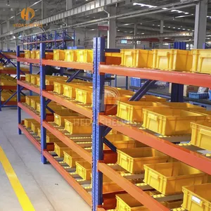Sistema de estantería completo de almacenamiento de Metal con contenedores de piezas grandes