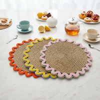 Napperons de table en coton tissé à la main, isolants, en écorce de maïs, écologiques, modernes, résistants à la chaleur, réutilisables, naturels, pour la décoration intérieure, 38 cm