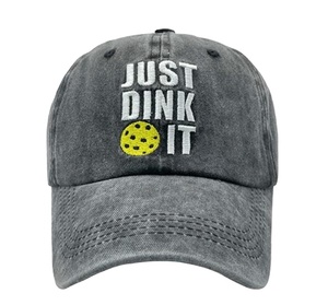 Gorra de béisbol con estampado de Pickleball para hombre y mujer, gorro Vintage lavable, divertido, para papá, Just Dink <span class=keywords><strong>It</strong></span> - Product Image 1