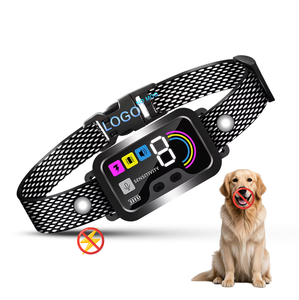 Collier <span class=keywords><strong>anti</strong></span>-<span class=keywords><strong>aboiement</strong></span> intelligent IP67 sans choc avec écran LED, charge rapide, puce ultra-sensible, réaction 0,01s - Product Image 1