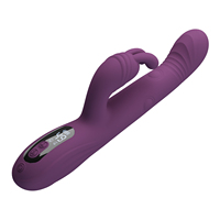 Vibrateur portable en silicone intégral Pretty Love pour femmes, 9 modes de vibration, 4 modes de oscillation, rechargeable par USB, étanche au quotidien, LED