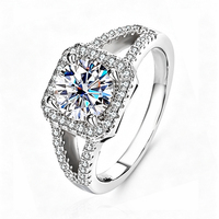 Bague en argent sterling S925 certifiée GRA, tendance, couleurs VVS, moissanite, anniversaire, mariage, bagues en moissanite, fournitures de bijoux