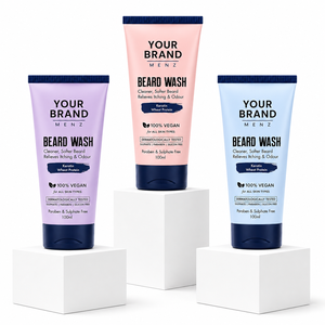 Crème à barbe pour hommes à l'huile d'arbre à thé et à la vitamine E pour une barbe douce et une peau saine, marque privée - Product Image 3
