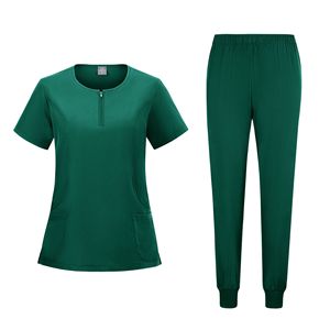 Unisex Nurse Uniform <b>Set</b> Moisture Wicking Split Design Hospital <b>Scrubs</b> Clothing - Product Image 3