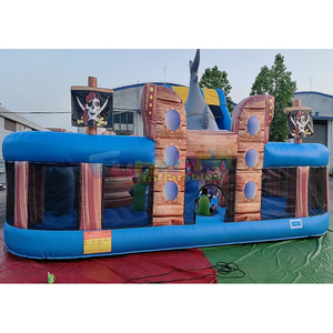 Grand château gonflable avec toboggan, aire de jeux gonflable, combo pirate gonflable - Product Image 4