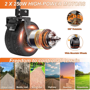 เกวียนพับได้ความจุมากพร้อมเบรกสำหรับงานหนักล้อขนาดใหญ่แบบพับได้สำหรับทุกพื้นที่สำหรับตั้งแคมป์กีฬาช้อปปิ้ง - Product Image 3