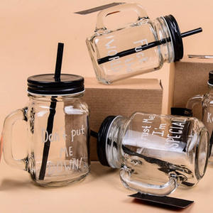 Botella de Agua de Vidrio Transparente de 450 ml con Tapa y Pajita para Jugo, Café y Té, para Uso en la Oficina y el Hogar - Product Image 5