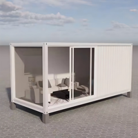 Maison conteneur chic industrielle avec une esthétique haut de gamme et une disposition personnalisable, offrant une solution d'utilisation commerciale pour une vie moderne