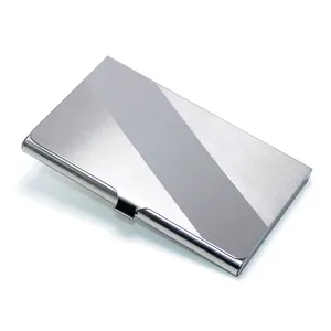 2024 Cheap Advertising Specialty Business Gifts Metal Card Wallet Box Holder Credit Bank Cards Stainless Steel Name Card Holder