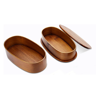 Boîte à bento japonaise double couche en bois naturel, boîte à déjeuner, nouveau design 2022