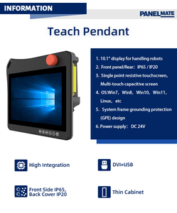 10.1 inch IP65 dạy Mặt dây chuyền CNC Bảng điều khiển ethercat cổng IDD-LINK4 với bộ chuyển đổi hộp màn hình cảm ứng hiển thị - Product Image 6
