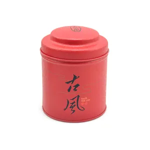 Lüks çay kutusu s çin tedarikçisi boş metal çay kutusu yuvarlak çay kutusu kalaylı teneke kutu renkli teneke kutu