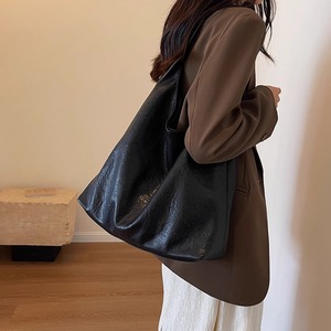 Borsa a secchiello da donna grande capacità, in PU, stile retrò europeo-americano, monospalla, senza chiusura, senza fantasia, Inverno <span class=keywords><strong>2023</strong></span> - Product Image 4