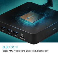 Ugoos AM9 PRO S905X5-J 4G 64G TV Box Android 14 DDR5 Quad Core Reproductor Multimedia 2.4G+5G Wifi 4K BT Control Remoto por Voz Smart Set Top Box STB