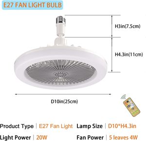 พัดลมเพดานรูปดาวพร้อมไฟควบคุมระยะไกลพัดลมติดเพดานแบบมองไม่เห็นพร้อมไฟ LED - Product Image 4